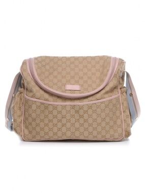 Gucci Monogram Diaper Bag Pink/Brown Authenticity Certificate Included